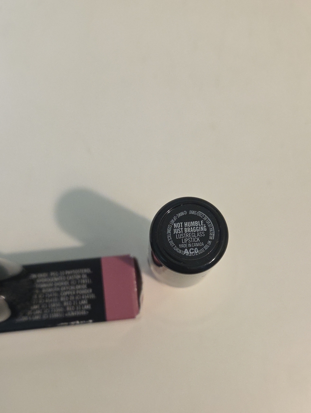 MAC Not Humble Just Bragging  Lustreglass Lipstick (Discontinued) NIB - Picture 8 of 8